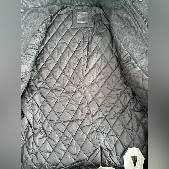 Zara Man Wool Duffle Coat Jacket Hooded Toggle Dark Gray Men’s Size M - Picture 8 of 11